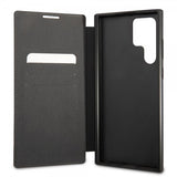 BMW Samsung Galaxy S22 Ultra Cover Trefarvet Stribe Kulfiber Sort