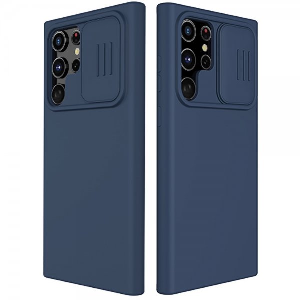 Nillkin Samsung Galaxy S22 Ultra Cover CamShield Silky Blå