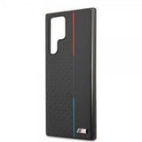 BMW Samsung Galaxy S22 Ultra Cover trekantmønster & trefarvet stribe sort