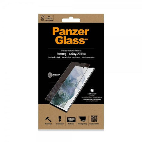 PanzerGlass Samsung Galaxy S22 Ultra Skærmbeskyttelse Case Friendly Fingeraftryk