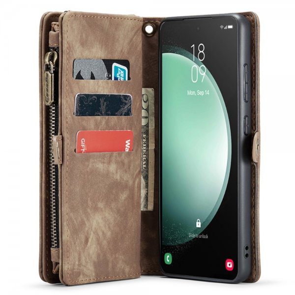 CaseMe Samsung Galaxy S23 FE Cover 008 Series Aftageligt Cover Brun