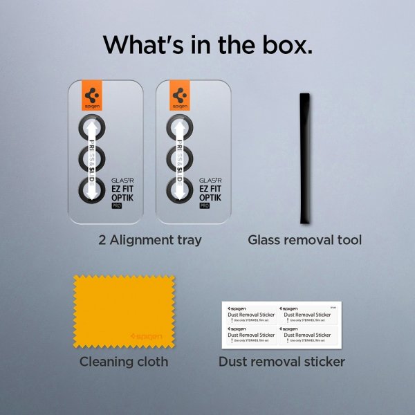 Spigen Samsung Galaxy S23 FE Kamerabeskyttelsesglas Glas.tR EZ Fit Optik Pro 2-pak Sort