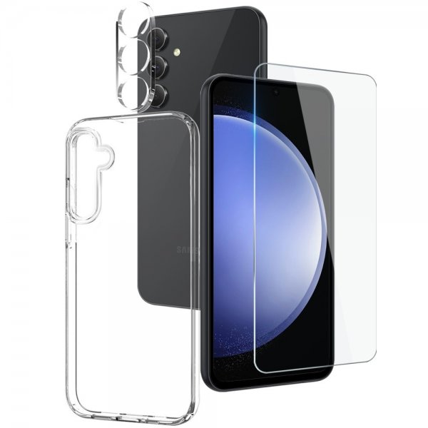 Northjo Samsung Galaxy S23 FE Cover med Skærmbeskyttelse og Kamerabeskyttelse 3-i-1