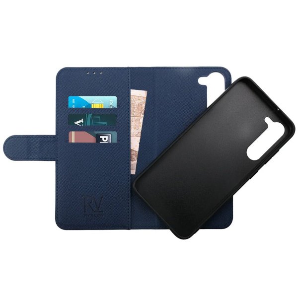 Rvelon Samsung Galaxy S23 Etui Magnetisk Aftagelig Skal Blå