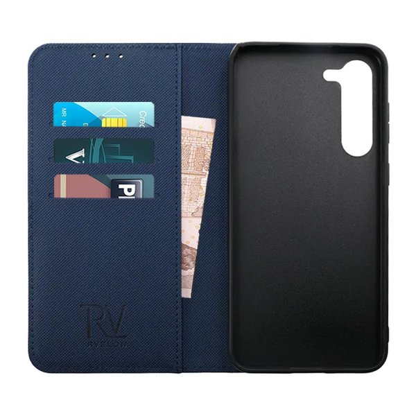 Rvelon Samsung Galaxy S23 Etui Magnetisk Aftagelig Skal Blå