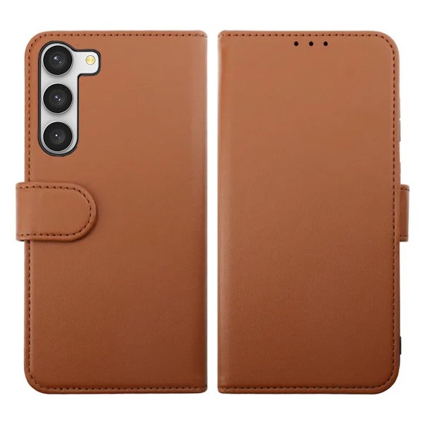 Rvelon Samsung Galaxy S23 Cover Magnetisk Aftagelig Skal Brun