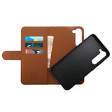 Rvelon Samsung Galaxy S23 Cover Magnetisk Aftagelig Skal Brun