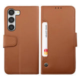 Rvelon Samsung Galaxy S23 Plus Cover Udklappeligt Kortrum Brun