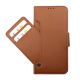 Rvelon Samsung Galaxy S23 Plus Cover Udklappeligt Kortrum Brun