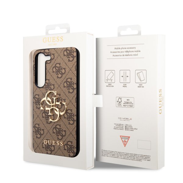 Guess Samsung Galaxy S23 Plus Cover 4G Logo Brun