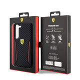 Ferrari Samsung Galaxy S23 Plus Cover Carbon & Stripe Sort