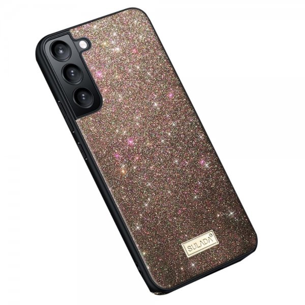 Sulada Samsung Galaxy S23 Plus Cover Glitter Rosa Guld