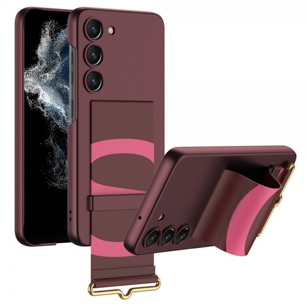 GKK Samsung Galaxy S23 Plus Cover Håndrem Rød