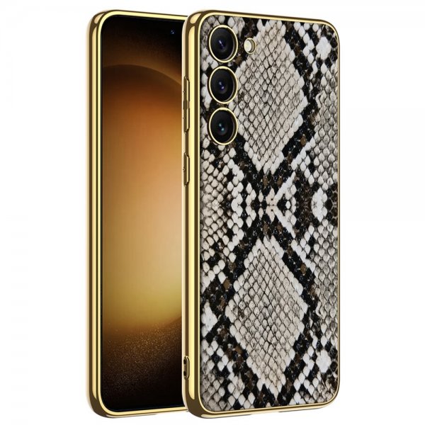 GKK Samsung Galaxy S23 Plus Cover Krokodillemønster Snake