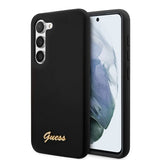 Guess Samsung Galaxy S23 Plus Cover Liquid Silicone Metal Logo Sort