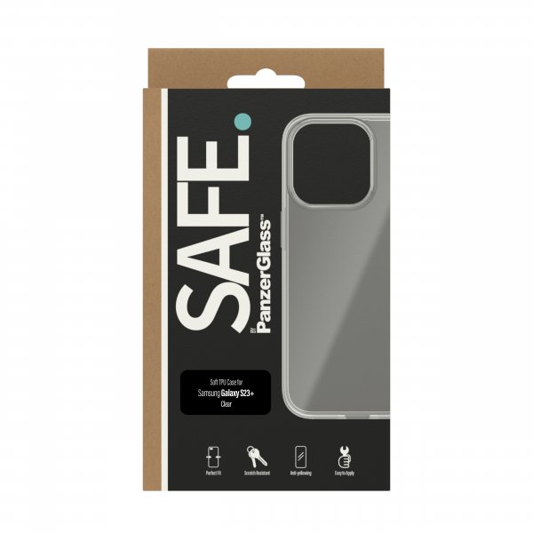 SAFE by PanzerGlass Samsung Galaxy S23 Plus Cover Soft TPU Case Transparent