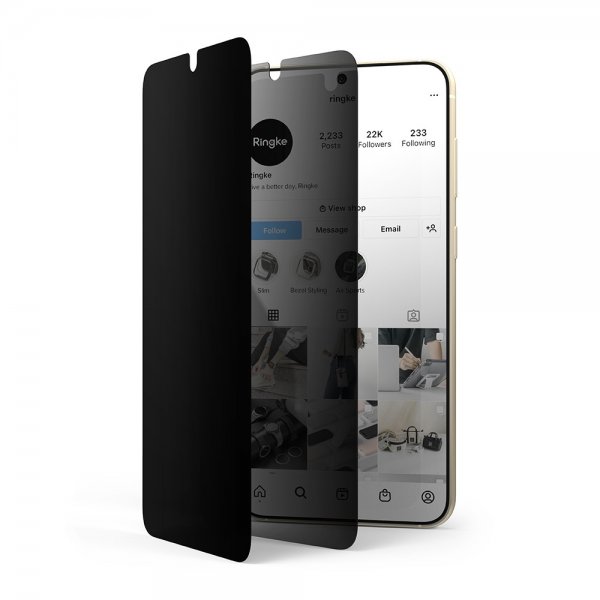Ringke Samsung Galaxy S23 Plus Skærmbeskyttelse Privacy Glass