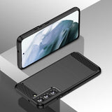 Samsung Galaxy S23 Cover Børstet Kulfibertekstur Sort