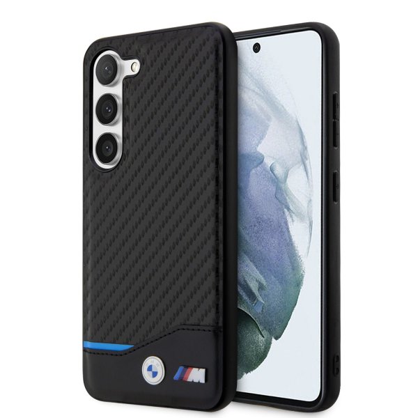 BMW Samsung Galaxy S23 Cover Carbon & Stripe Sort