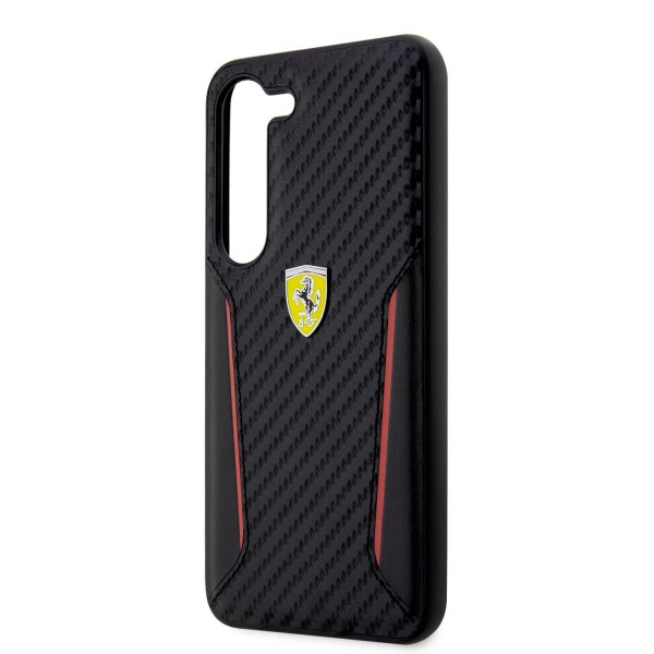 Ferrari Samsung Galaxy S23 Cover Carbon & Stripe Sort