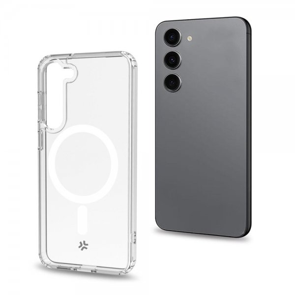 Celly Samsung Galaxy S23 Cover GELSKINMAG MagSafe Transparent