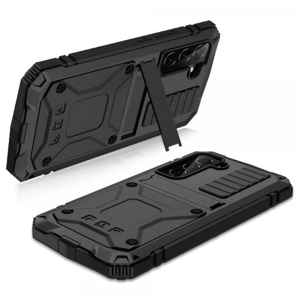 R-JUST Samsung Galaxy S23 Cover Metal Stødsikkert Sort