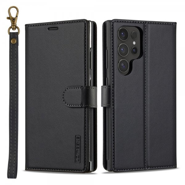 Lc.Imeeke Samsung Galaxy S23 Ultra Cover med Aftageligt Cover L2 Series MagSafe Sort