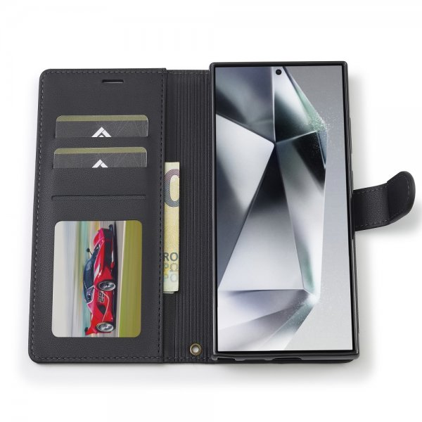 Lc.Imeeke Samsung Galaxy S23 Ultra Cover med Aftageligt Cover L2 Series MagSafe Sort
