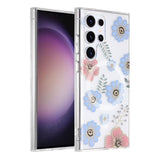 Samsung Galaxy S23 Ultra Cover Blomstermønster MagSafe Rød Blå