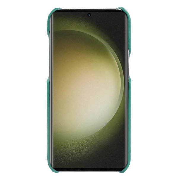 Samsung Galaxy S23 Ultra Cover Ægte Læder MagSafe Lysegrøn