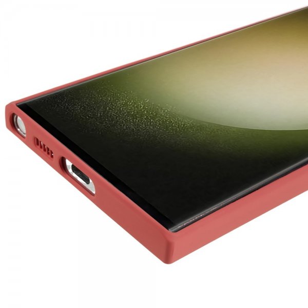 Samsung Galaxy S23 Ultra Cover Gummeret Rød