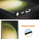 Enkay Samsung Galaxy S23 Ultra Cover med Skærmbeskytter Lædertekstur Blå
