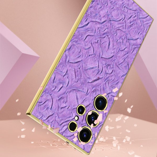 GKK Samsung Galaxy S23 Ultra Cover Stof Belagt Kant Grøn