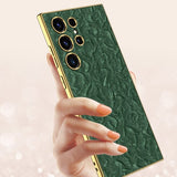 GKK Samsung Galaxy S23 Ultra Cover Stof Belagt Kant Hvid