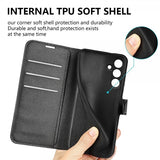 Samsung Galaxy S24 FE Etui Litchi Sort