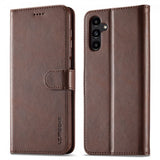 Lc.Imeeke Samsung Galaxy S24 FE Etui med Kortlomme Standerfunktion Mørkebrun