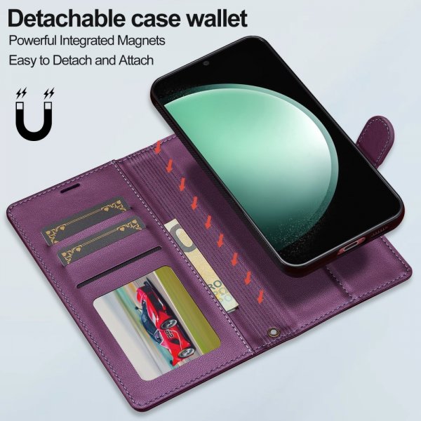 Lc.Imeeke Samsung Galaxy S24 FE Etui med Aftageligt Cover L2 Series MagSafe Lilla