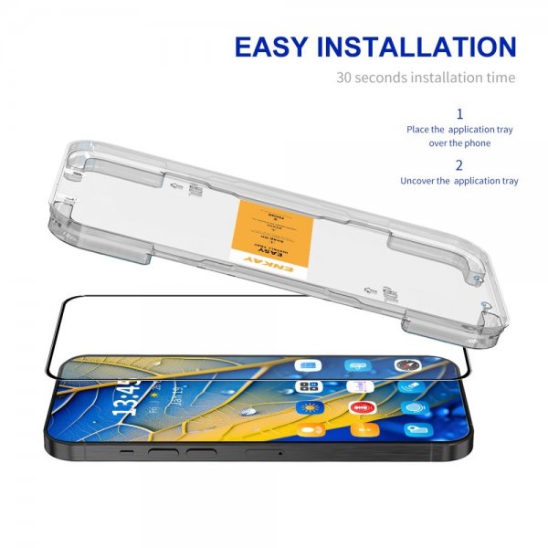 Enkay Samsung Galaxy S24 FE Skærmbeskytter med Monteringsramme Easy Install