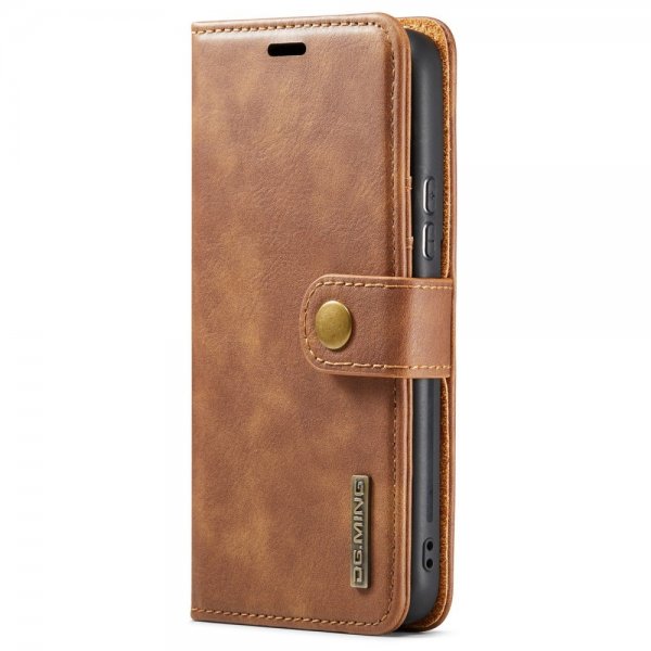 Dg.Ming Samsung Galaxy S24 Etui med Aftageligt Cover Brun