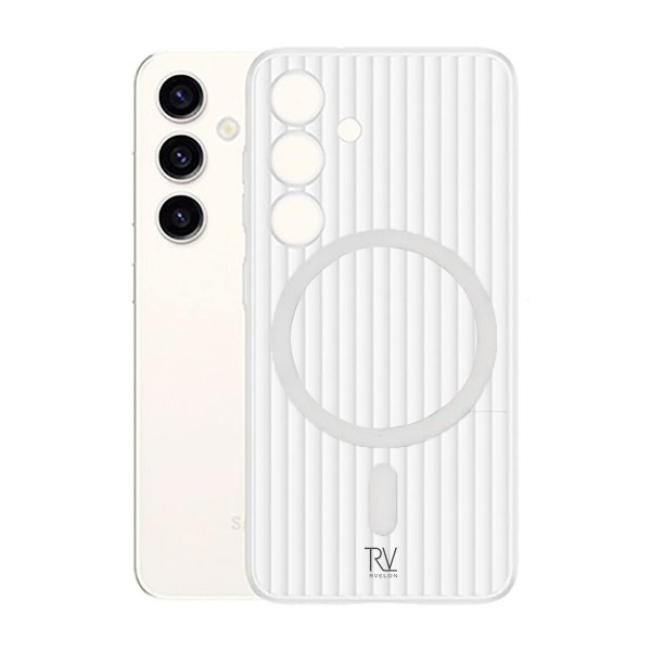 Rvelon Samsung Galaxy S24 Cover Korrugeret MagSafe Hvid