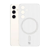 Rvelon Samsung Galaxy S24 Cover Korrugeret MagSafe Hvid