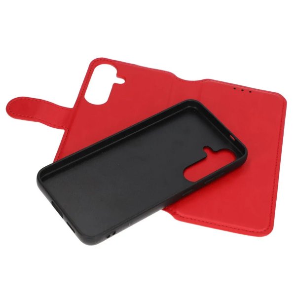 Rvelon Samsung Galaxy S24 Cover Magnetisk Aftageligt Etui Rød