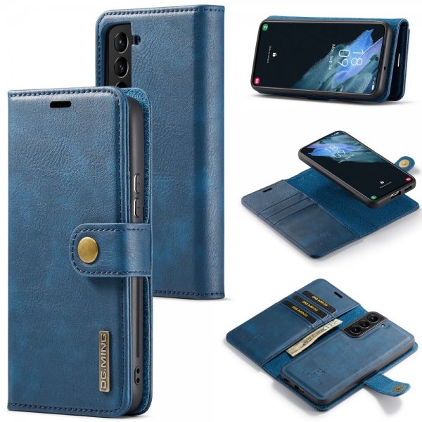 Dg.Ming Samsung Galaxy S24 Plus Etui med Aftageligt Cover Blå