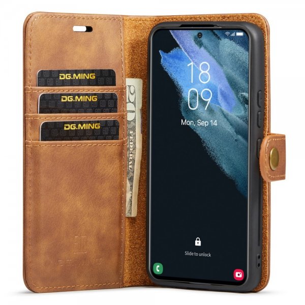 Dg.Ming Samsung Galaxy S24 Plus Cover med Aftageligt Cover Brun