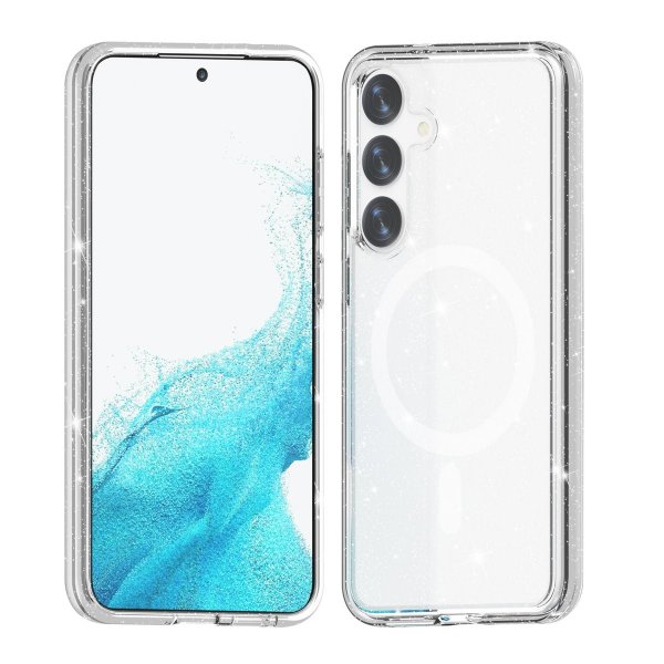Samsung Galaxy S24 Plus Cover Glitter MagSafe Transparent