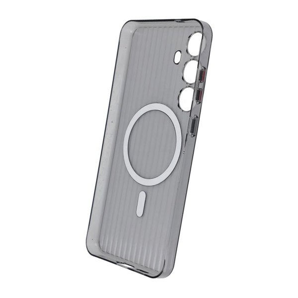 Samsung Galaxy S24 Plus Cover Korrugeret MagSafe Transparent Sort
