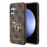 Guess Samsung Galaxy S24 Plus Cover 4G Metal Logo Brun