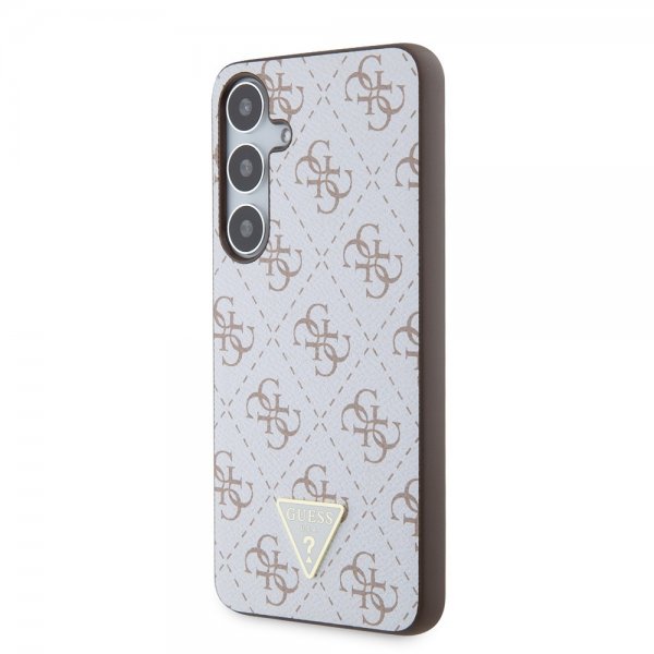 Guess Samsung Galaxy S24 Plus Cover 4G Print Grained Hvid