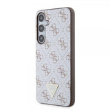 Guess Samsung Galaxy S24 Plus Cover 4G Print Grained Hvid