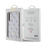 Guess Samsung Galaxy S24 Plus Cover 4G Print Grained Hvid